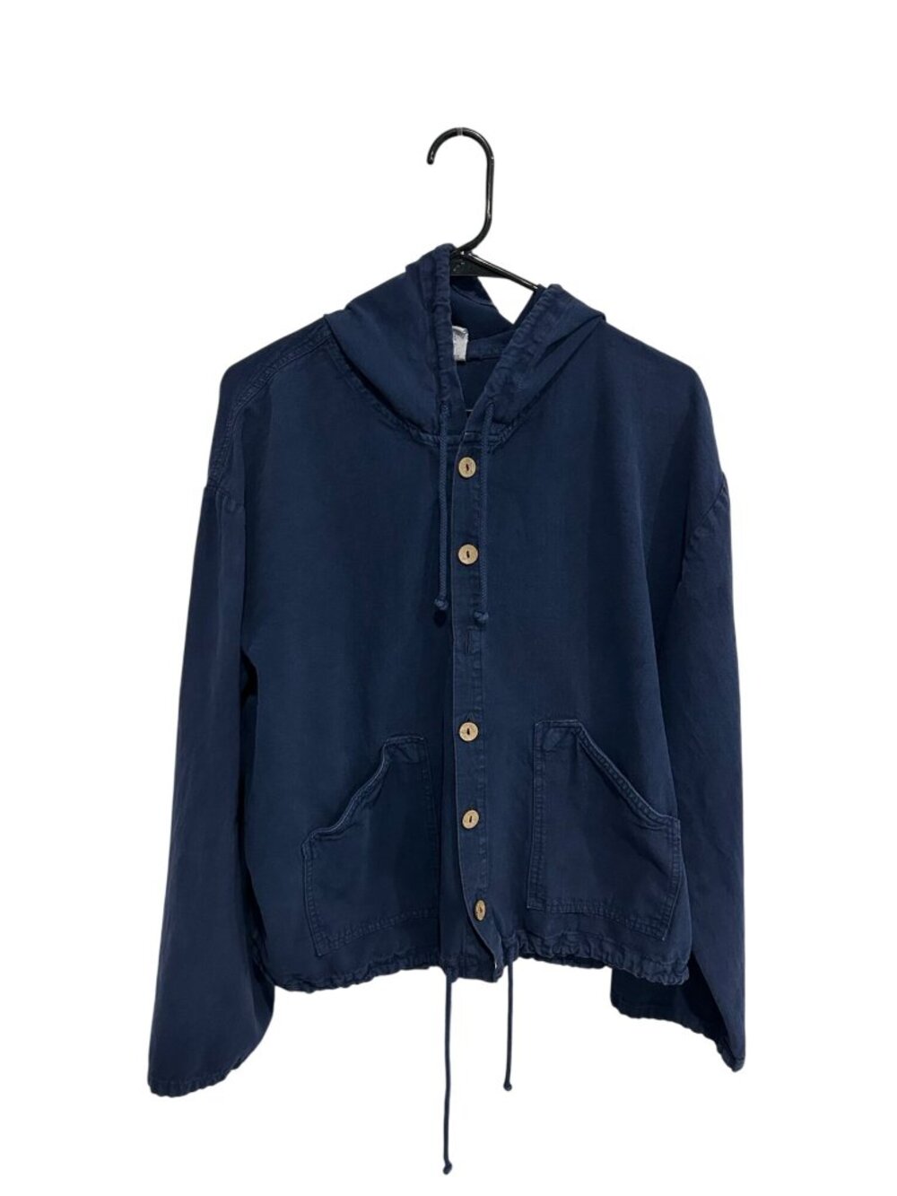 Sea Breeze Of California XL Navy Button Hooded Jacket USA Minimalist Rusticcore